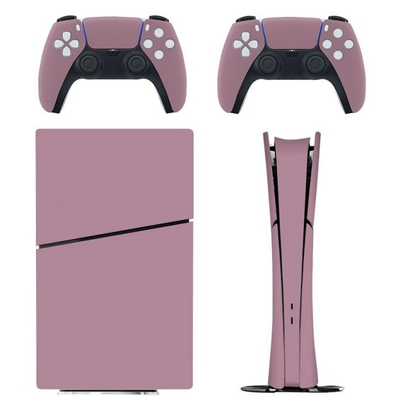 Skin Sticker for PS5 Slim / Pro / Standard Disc / Digital Edition Console and Controllers Decals for PlayStation 5 English Lavender