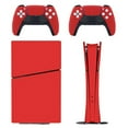 thumbnail image 1 of Skin Sticker for PS5 Slim / Pro / Standard Disc / Digital Edition Console and Controllers Decals for PlayStation 5 Red, 1 of 5