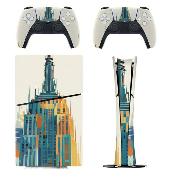 Skin Sticker for PS5 Slim Standard Disc Digital Edition Console and Controllers Decals for Playstation 5 (08tkxsaa,PS5 Slim)