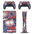 thumbnail image 1 of Skin Sticker for PS5 Slim Standard Disc Digital Edition Console and Controllers Decals for Playstation 5 (4th of July,PS5 Disc Edition), 1 of 5
