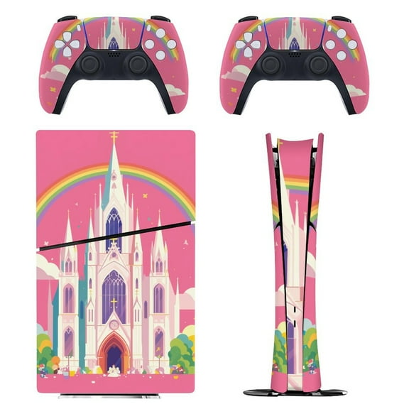 Skin Sticker for PS5 Slim Standard Disc Digital Edition Console and Controllers Decals for Playstation 5 (St. Patrick's Cathedral,PS5 Disc Edition)