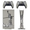 thumbnail image 1 of Skin Sticker for PS5 Slim Standard Disc Digital Edition Console and Controllers Decals for Playstation 5 (Statue of Liberty,PS5 Slim), 1 of 5