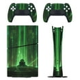 thumbnail image 1 of Skin Sticker for PS5 Slim Standard PS5 Pro Disc Digital Edition Console and Controllers Decals for Playstation 5 (Green Timeline ,PS5 Pro Standard), 1 of 5