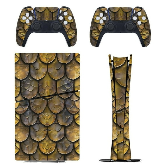 Skin Sticker for PS5 Slim Standard PS5 Pro Disc Digital Edition Console and Controllers Decals for Playstation 5 (Scale ,PS5 Pro Standard)