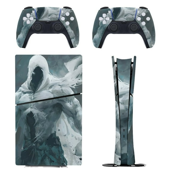Skin Sticker for PS5 Slim Standard PS5 Pro Disc Digital Edition Console and Controllers Decals for Playstation 5 (Strong Ghost ,PS5 Pro Standard)
