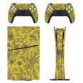 thumbnail image 1 of Skin Sticker for PS5 Slim Standard PS5 Pro Disc Digital Edition Console and Controllers Decals for Playstation 5 (Yellow Solid,PS5 Pro Disc Edition), 1 of 5