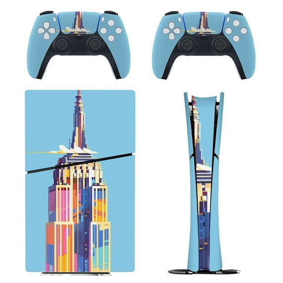 Skin Sticker for PS5 Slim Standard PS5 Pro Disc Digital Edition Console and Controllers Decals for Playstation 5 (Yv9y0l86 ,PS5 Pro Standard)