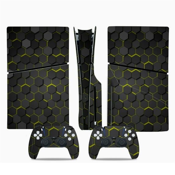 Skin Sticker for ps5 Slim Console Disc Edition, Console Controllers Full Body Vinyl Skin Decal Cover Stickers Protective Wrap Cover
