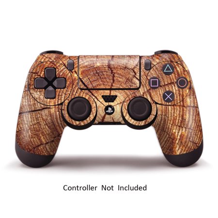 Skin Stickers for Playstation 4 Controller - Vinyl Leather Texture Sticker for DualShock 4 Wireless Game Sixaxis Controllers - Protectors Controller Decal - Wood Grain