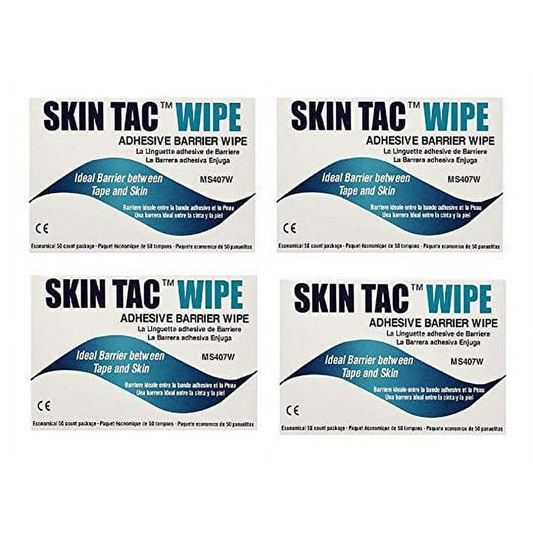 Skin-Tac™ Adhesive Barrier Wipes 50 Count (4 Pack) 