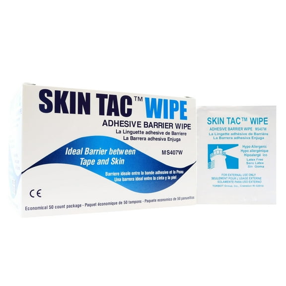 Skin Tac Adhesive Barrier Wipes - Box of 50