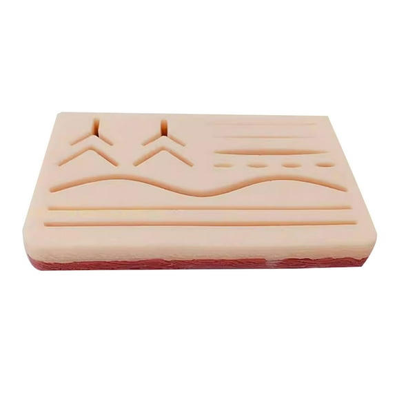 Skin Wound Suture Practice Padfor Practice Training Reusable Surgical Suture Pad PVC Suturing Pad Pre Cut Wounds