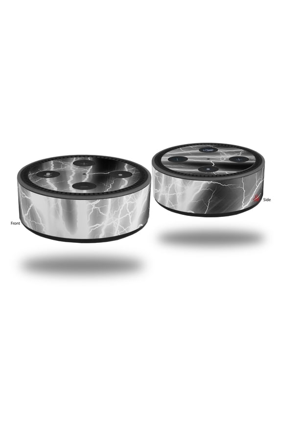 Skin Wrap Decal Set 2 Pack for Amazon Echo Dot 2 - Lightning White (2nd Generation ONLY - Echo NOT INCLUDED)