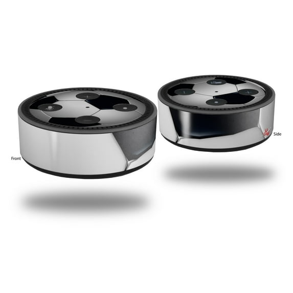 Skin Wrap Decal Set 2 Pack for Amazon Echo Dot 2 - Soccer Ball (2nd Generation ONLY - Echo NOT INCLUDED)