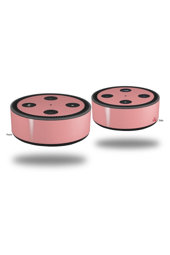 Skin Wrap Decal Set 2 Pack for Amazon Echo Dot 2 - Solids Collection Pink (2nd Generation ONLY - Echo NOT INCLUDED)