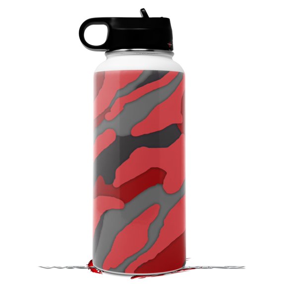 Skin Wrap Decal compatible with Hydro Flask Wide Mouth Bottle 32oz Camouflage Red (BOTTLE NOT INCLUDED)