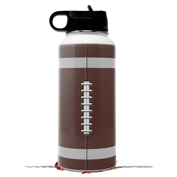 Skin Wrap Decal compatible with Hydro Flask Wide Mouth Bottle 32oz Football (BOTTLE NOT INCLUDED)