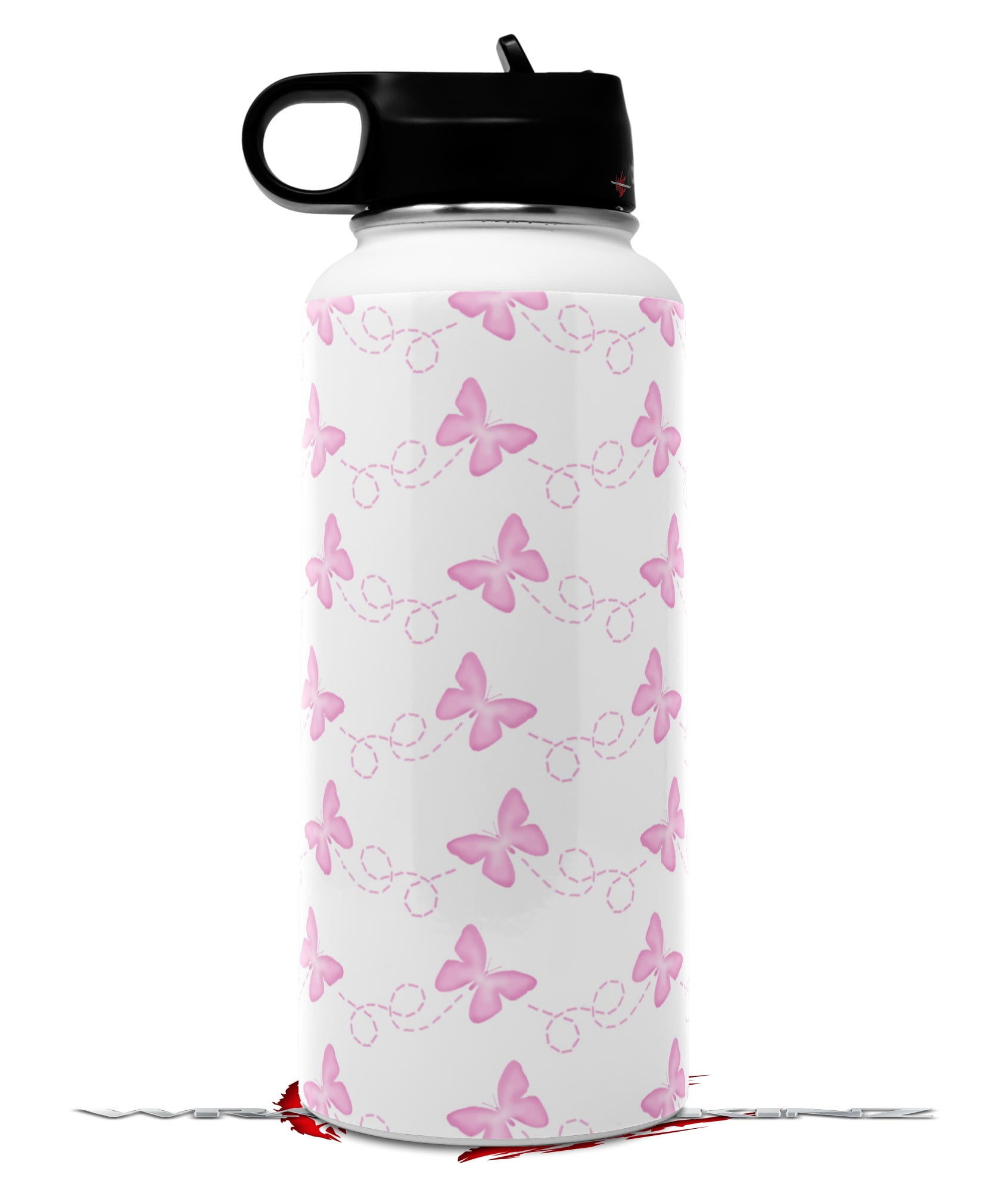 Skins Decals for Hydro Flask 21oz Standard Mouth / Red Pink Chevron