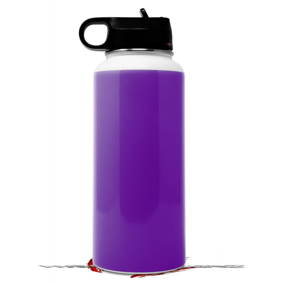 Skin Wrap Decal compatible with Hydro Flask Wide Mouth Bottle 32oz Solids Collection Purple (BOTTLE NOT INCLUDED)