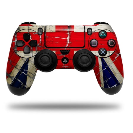 Skin Wrap for Sony PS4 Dualshock Controller Painted Faded and Cracked Union Jack British Flag (CONTROLLER NOT INCLUDED)