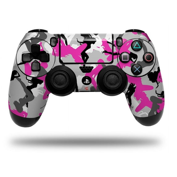 Skin Wrap for Sony PS4 Dualshock Controller Sexy Girl Silhouette Camo Hot Pink Fuschia (CONTROLLER NOT INCLUDED)