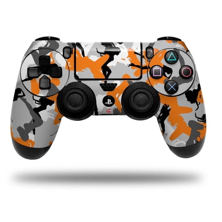 Skin Wrap for Sony PS4 Dualshock Controller Sexy Girl Silhouette Camo Orange (CONTROLLER NOT INCLUDED)