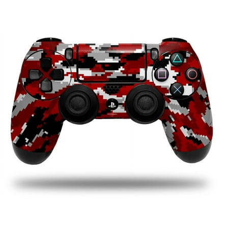 Skin Wrap for Sony PS4 Dualshock Controller WraptorCamo Digital Camo Red (CONTROLLER NOT INCLUDED)
