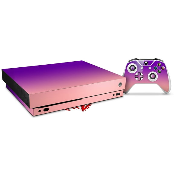 Skin Wrap for XBOX One X Console and Controller Smooth Fades Pink Purple