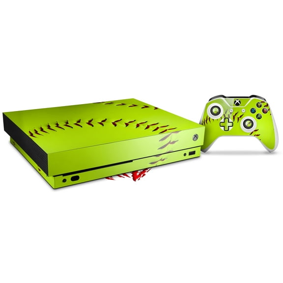 Skin Wrap for XBOX One X Console and Controller Softball