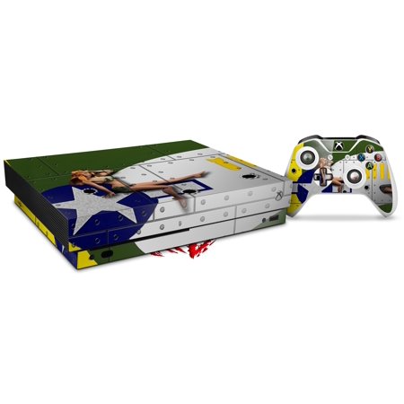 Skin Wrap for XBOX One X Console and Controller WWII Bomber War Plane Pin Up Girl