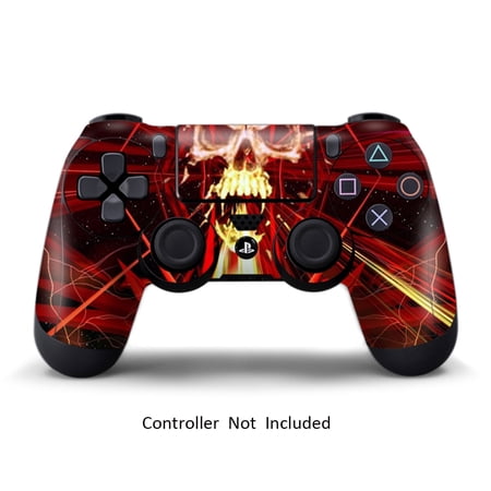 Skin for PS4 Controller Vinyl Playstation 4 Gamepad Decal Wireless DualShock 4 Remote Decal vinilo Calcomanía - Skull Dark Red
