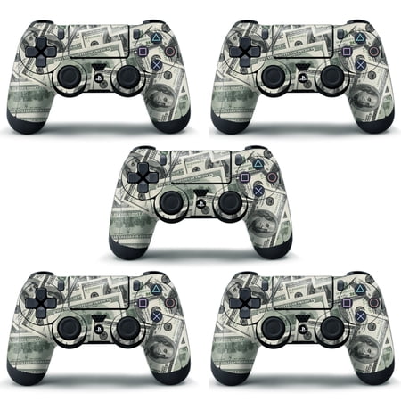 Skin for PS4/PS4 SLIM/PS4 PRO Controller, 5pcs Whole Body Vinyl Decal Cover Sticker for Playstation 4 Controller - Big Ballin