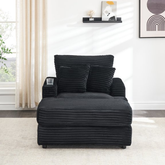 39-inch Sofa - Built-in Cup Holders - Office - Convenient Beverage Storage