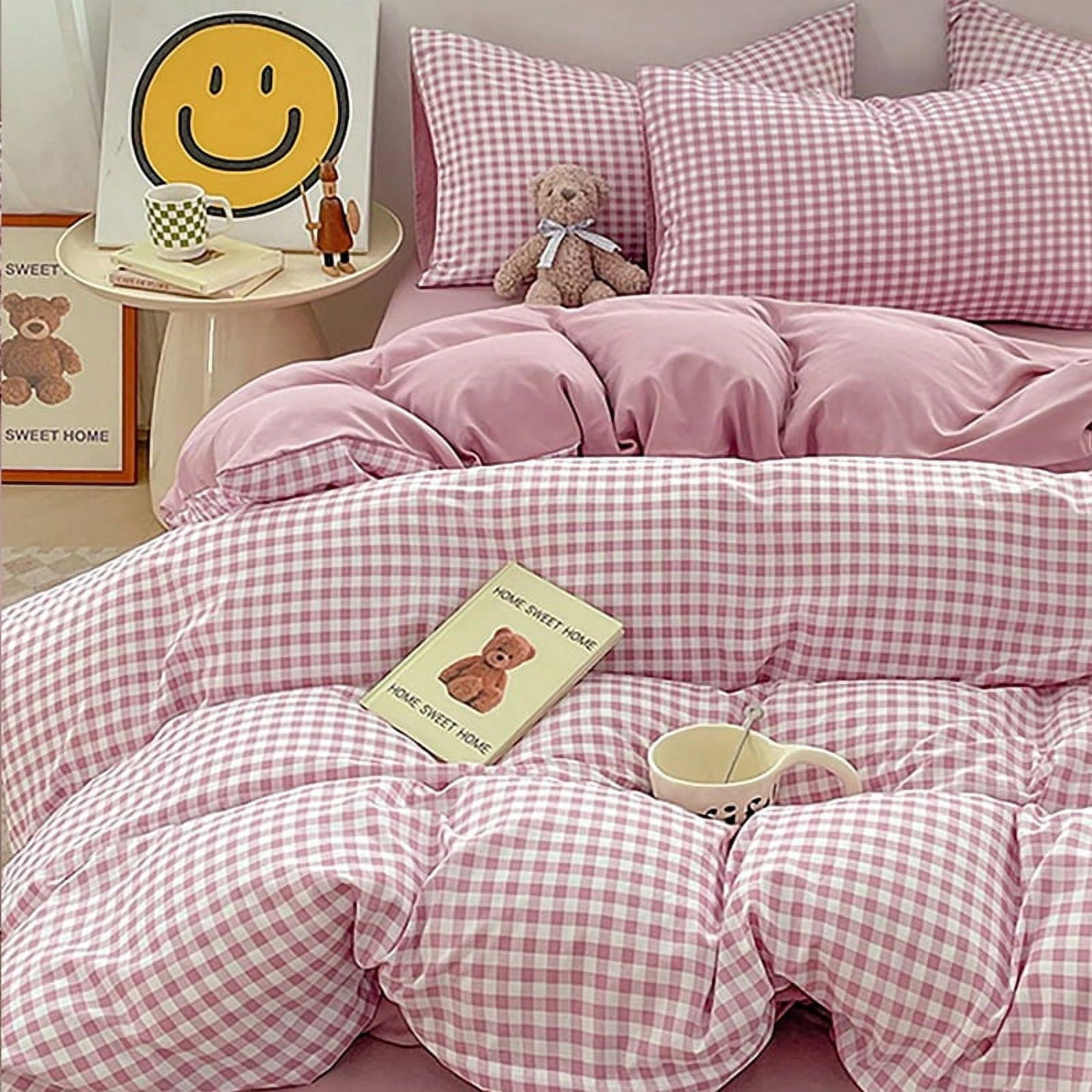 China Small Plaid Duvet Cover, 59x78.7 Inch, Purple Plaid