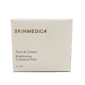 SkinMedica Even and Correct Brightening Treatment Pads Exfoliating 10% Glycolic Acid Pads Alcohol-Free Hydroquinone-Free 60 Count