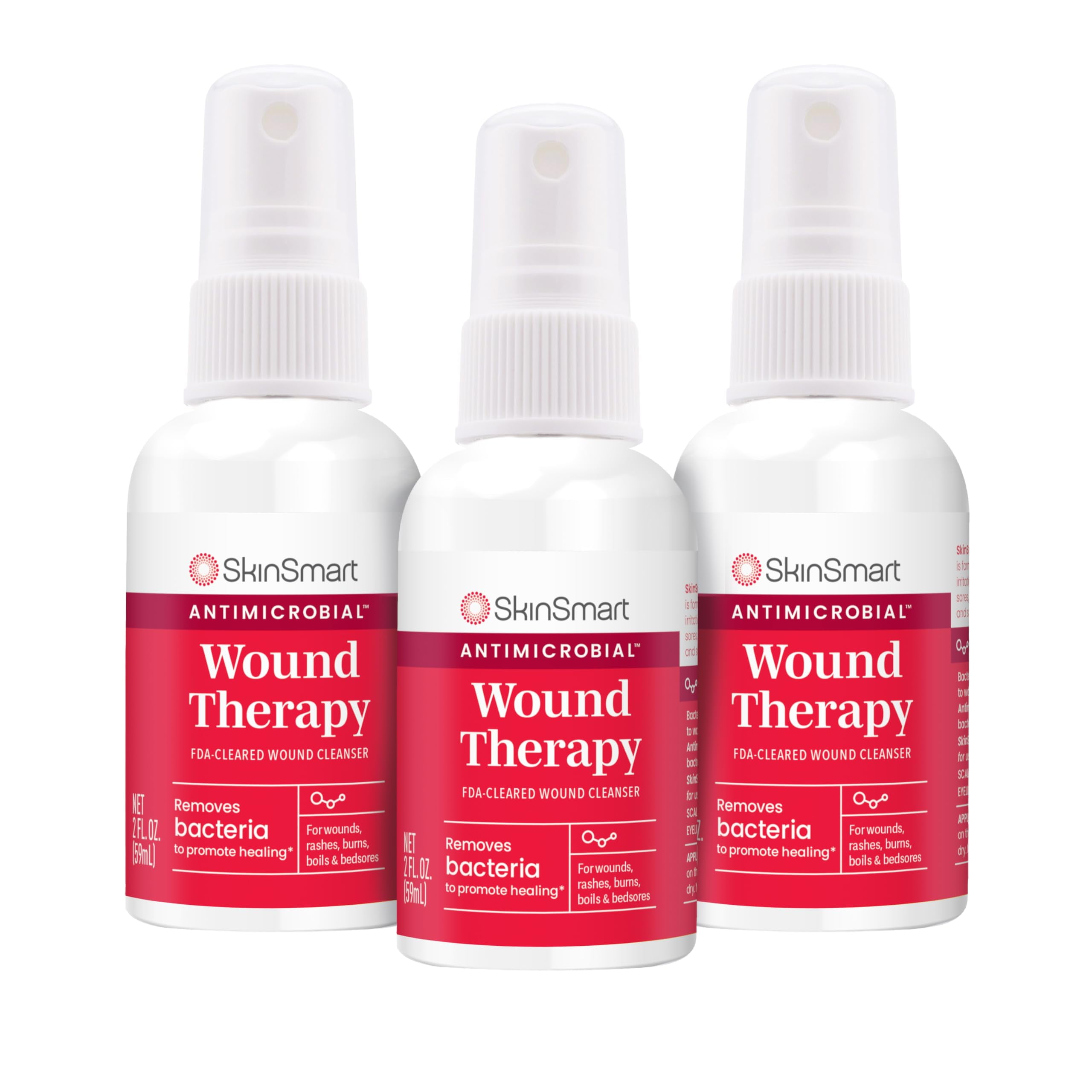 SkinSmart Antimicrobial Wound Therapy, Hypochlorous Acid Safely Removes Bacteria so Wounds Can