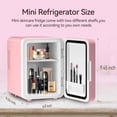 thumbnail image 1 of Skincare Fridge With Dimmable LED Mirror, 4L Portable  Fridge for Bedroom, Cosmetics, Makeup, Cooler & Warmer - Pink, 1 of 6