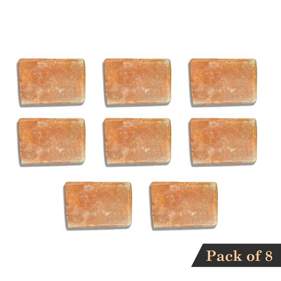 Skincare Sunday Pure Himalayan Salt Massage Stones - Trace of 84 Minerals | Mody Massage & Exfoliation | Detoxifies Body | for Professional or Home Spa (8, Rectangle Shaped)