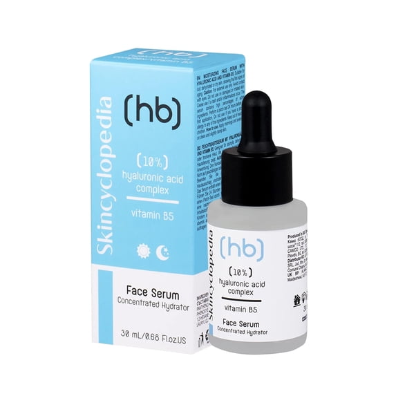 Skincyclopedia Pure Hyaluronic Face Serum, Vitamin B5 Concentrated Hydrator, Anti Aging Complex Wrinkle Reducer & Pore Minimizer, Ultra Skin Brightener Facial Serum, Targets Dark Spots & Even Skin.