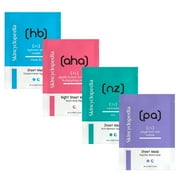 Skincyclopedia Sheet Mask, Hyaluronic, Niacinamide, Polyglutamic & Glycolic Face Mask Set, Anti-Blemish & Anti-Aging Intense Hydrating Formula, Skin Brightener & Glow Booster, Deep Hydrator. 4 Pack