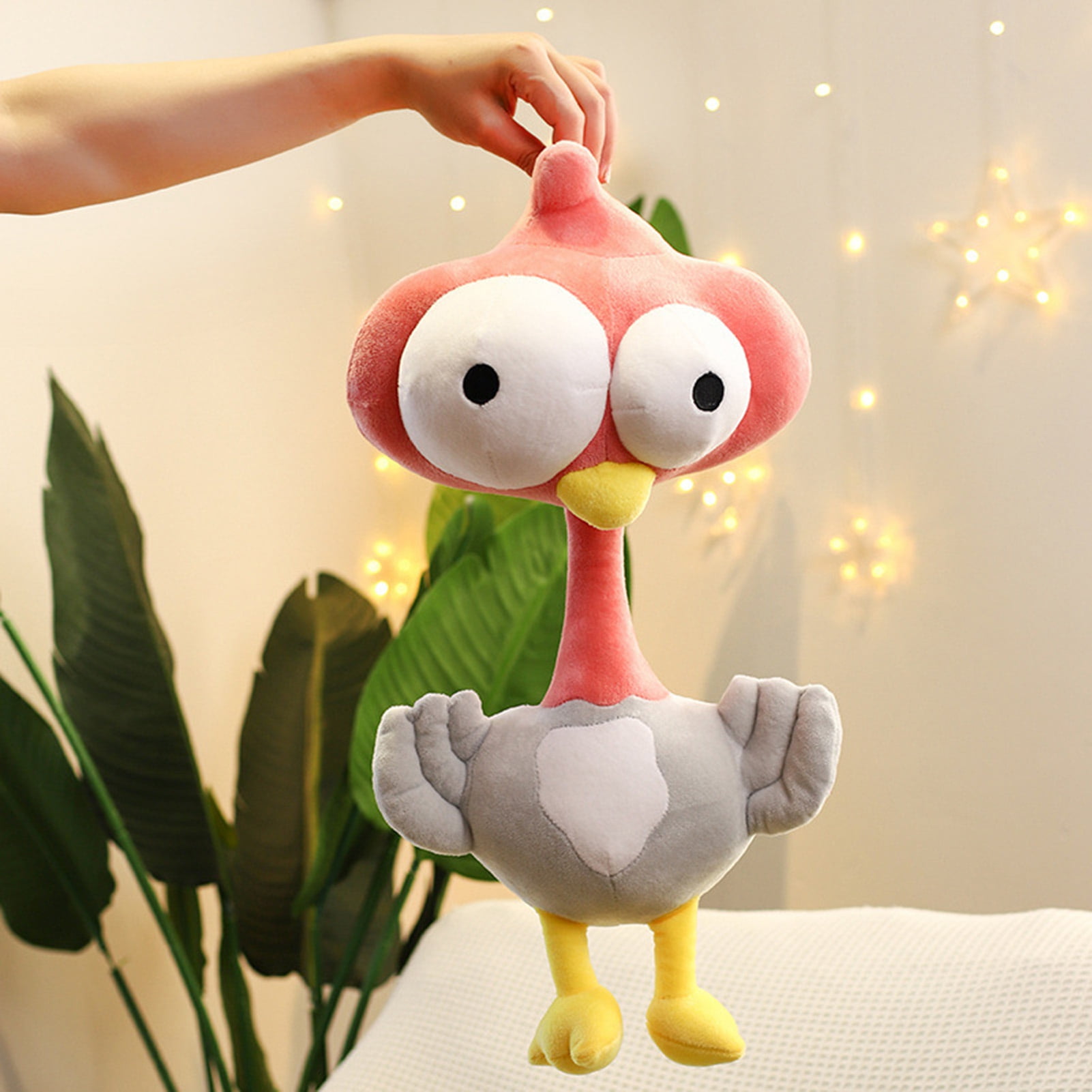 Skindy Adorable Eye-Popping Chicken Plush Doll - Fun and Fluffy Cartoon Poultry Stuffed Animal ...