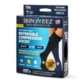 thumbnail image 1 of Skineez Hydrating EZ Comfort Reversible Compression Socks, Large XL, Black to Navy 10-20 mmHg, 1 of 8