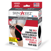 Skineez Hydrating Moderate Compression Knee Sleeve, Size S/M, Black
