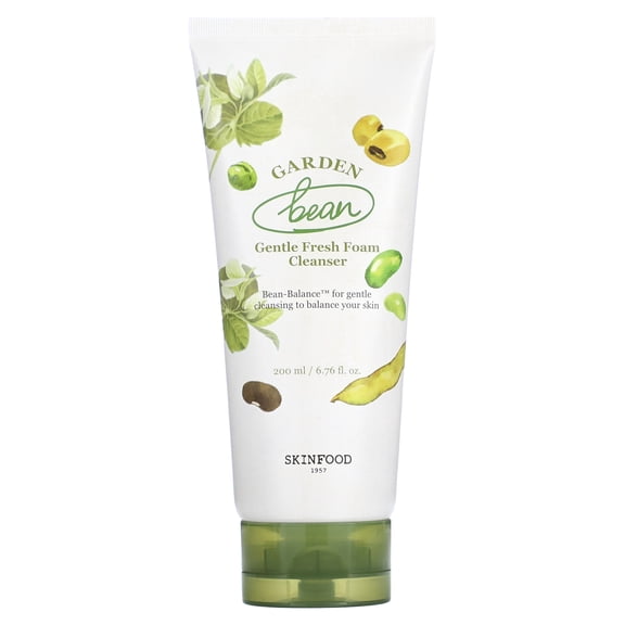 Skinfood Garden Bean, Gentle Fresh Foam Cleanser, 6.76 fl oz (200 ml)