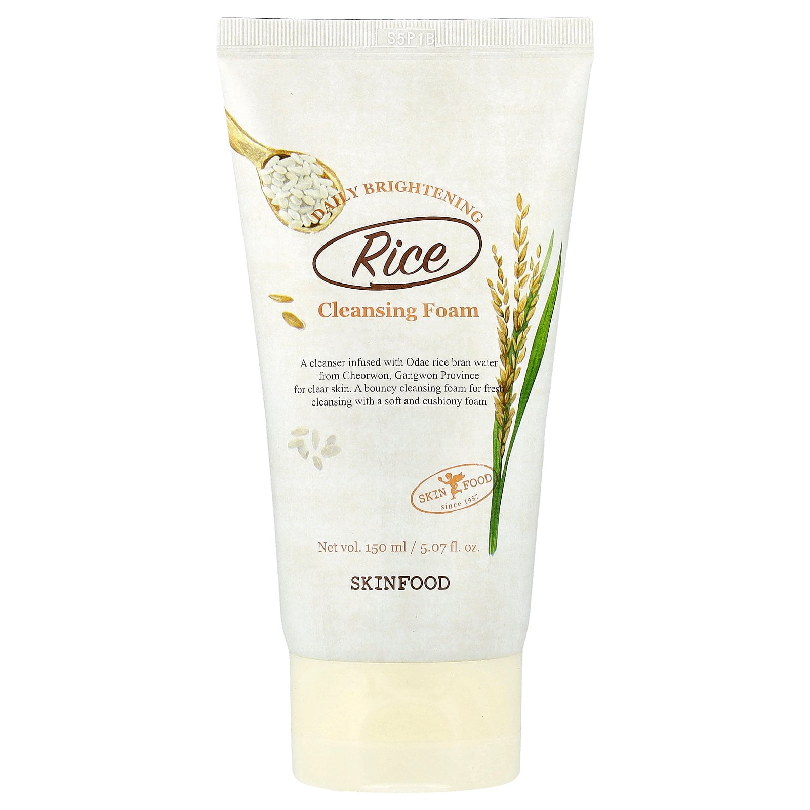 Skinfood Rice Daily Brightening Cleansing Foam, 5.07 fl oz (150 ml)