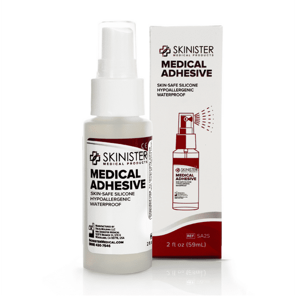 Medical Adhesive Spray, Silicone Skin Glue for Ostomy, Breast Forms, Prosthetics, 2oz