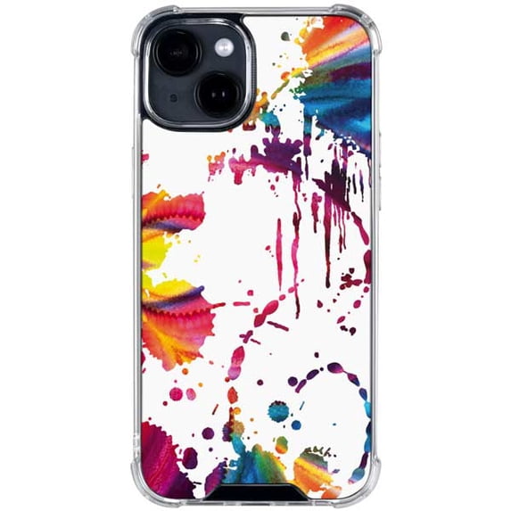 Skinit Chromatic Splatter White iPhone 14 Plus Clear Case
