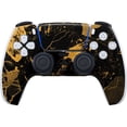 thumbnail image 1 of Skinit Black and Gold Scattered Marble PS5 Controller Skin, 1 of 4