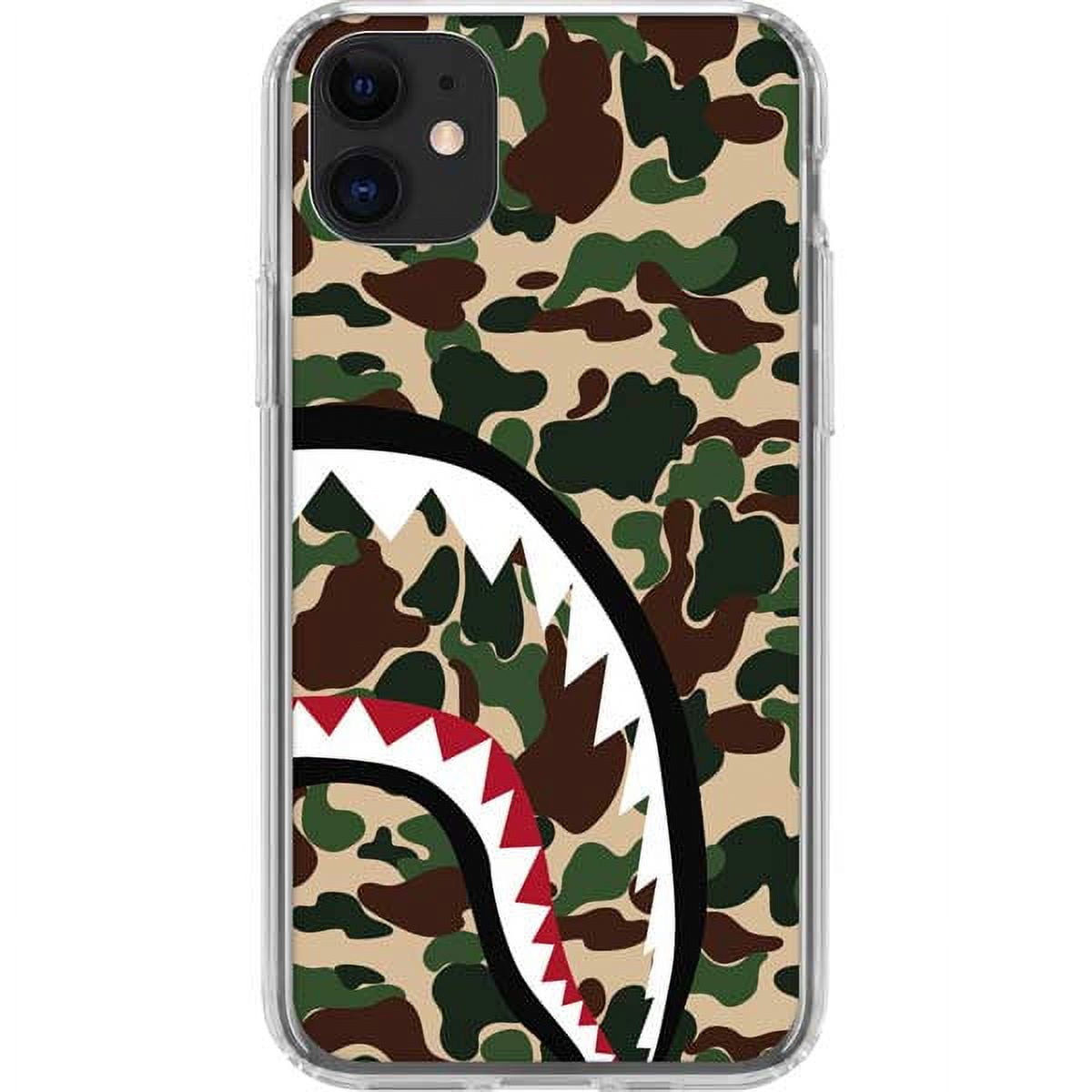 BAPE SHARK SUPREME CAMO 2 iPhone 15 Case Cover