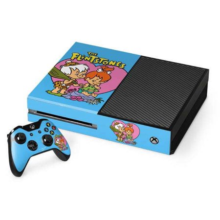 Skinit Cartoons Bamm-Bamm and Pebbles Xbox One Console and Controller Bundle Skin